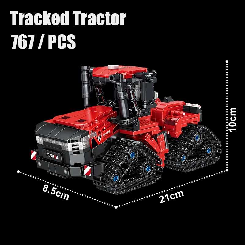 รถแทรกเตอร์เกษตรกรพร้อมรถพ่วง รถบรรทุกเก็บเกี่ยว ชุดตัวต่อโมเดลรถบรรทุก เครื่องมือที่สะดวกสำหรับการก่อสร้างในเมือง ของเล่นเด็ก ของขวัญ