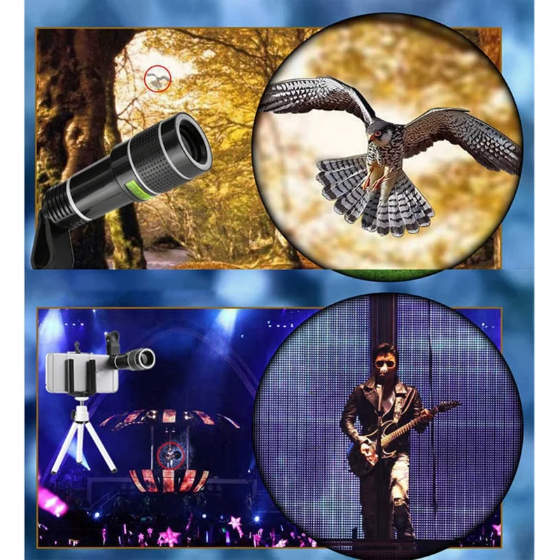 20X โทรศัพท์มือถือเลนส์เทเลโฟโต้ HD เลนส์กล้องภายนอกซูมโฟกัสเลนส์โทรศัพท์มือถือสําหรับการเดินทางดู