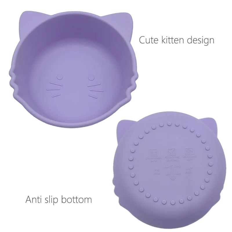 6Pcs Silicone Tableware For Kids Baby Feeding Set Personalized Name Bear Plate Cup Suction Cup Bowl Tray Newborn Birthday Gift