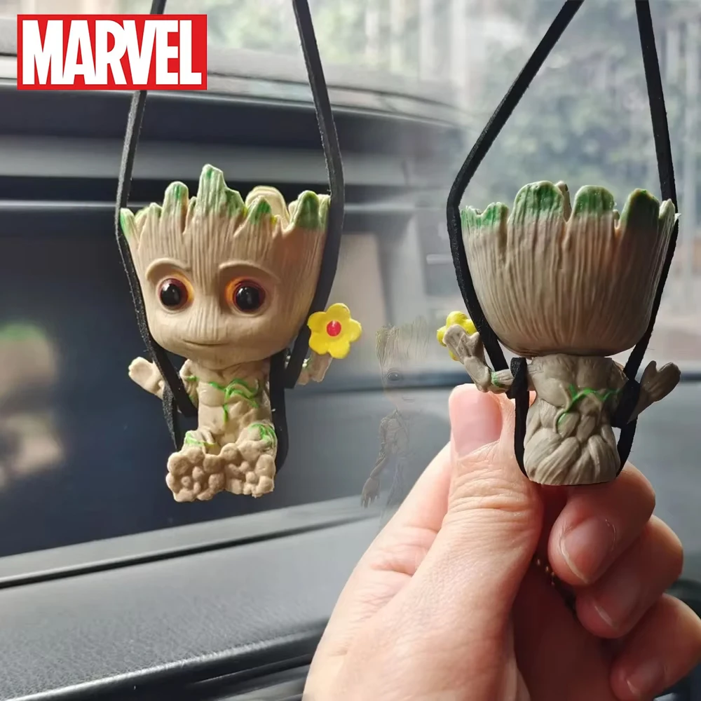 Tree Man Groot Guardians of The Galaxy Marvel Avengers Mini Toys Action Figure Groot Deadpool Car Perfume Decoration Kids Gift