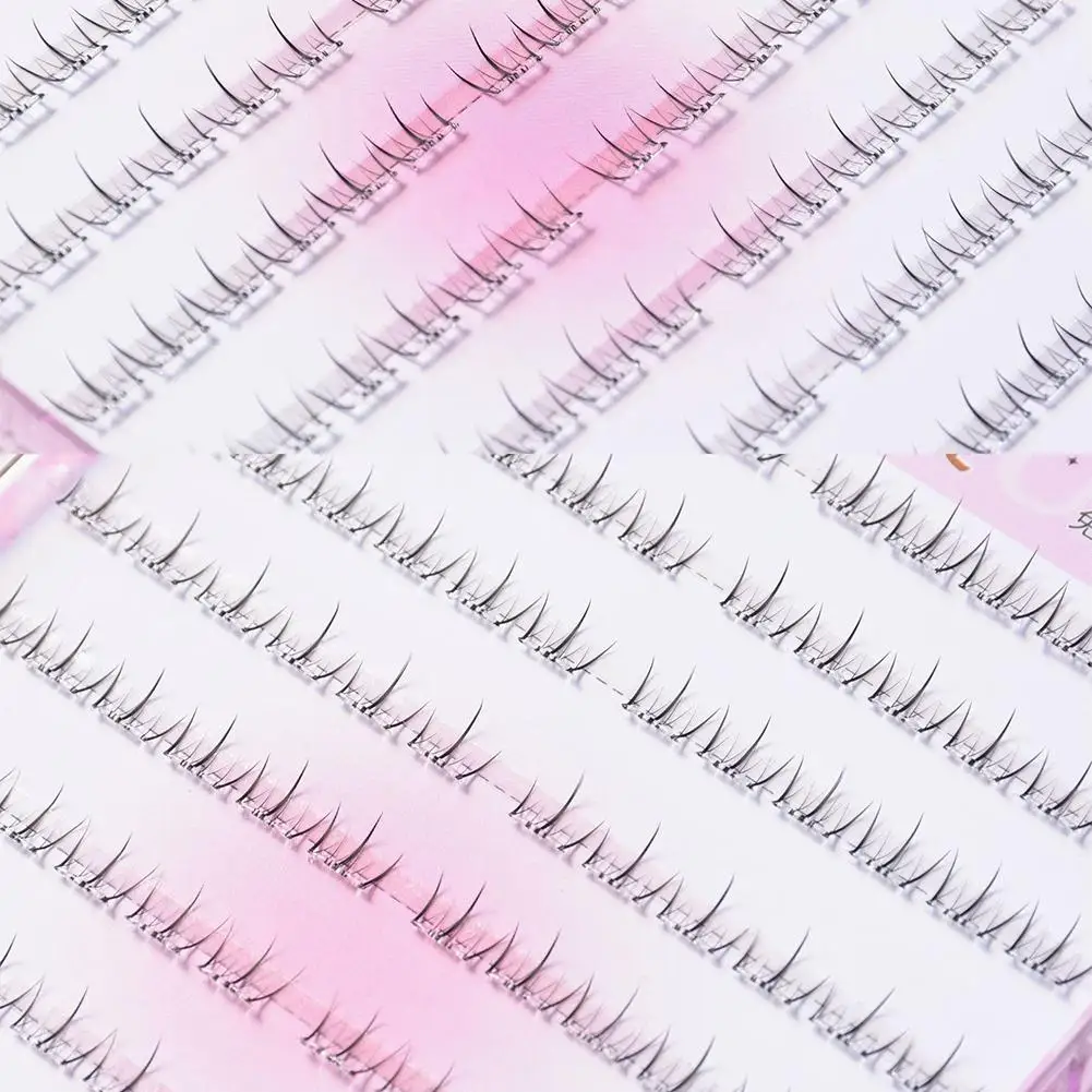 Nova cola de cílios inferiores livre segmentado clusters naturais banda fina fada cílios extensão ferramenta de maquiagem dos olhos para mulher