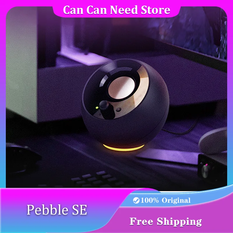 Creative Pebble SE Desktop Speaker Portable USB-C Multimedia Laptop Wired Mini Speaker with RGB Lighting PC Accessories Gift