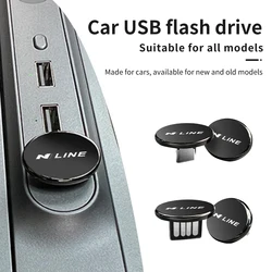 Car U Disk Portable Mini Type-C USB Flash Drive Memory Stick For Hyundai N Line I30 I20 IX35 I40 Tucson Sonata Veloster Elantra