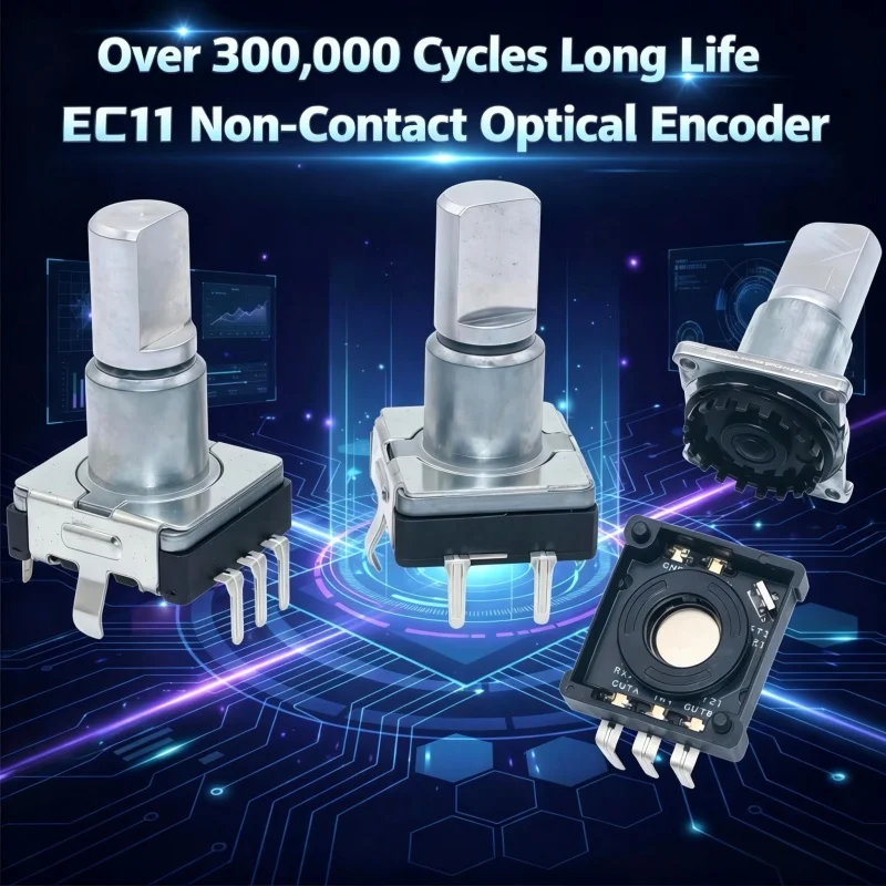 2pcs EC11 Optical Photoelectric Encoder 20 Position Pulse Industrial Grade Rotary Switch Oscilloscope Medical Devices Parts