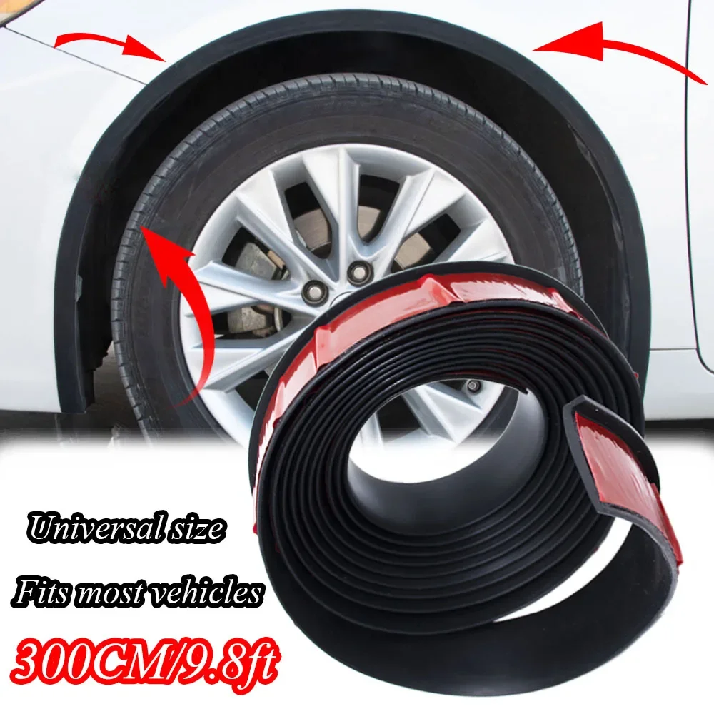 

3 Meter Car Fender Guard Wheel Arch Wing Expander Mudguard Anti Scratch Protector Rubber Strip Universal Mud Guard Accessories