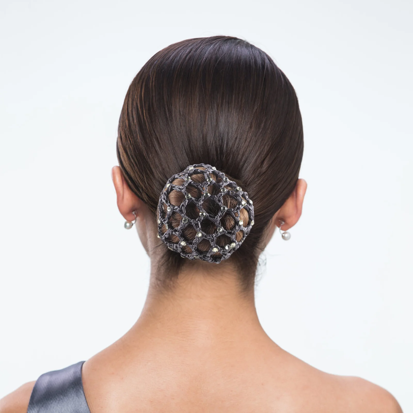 

6Pcs Hair Bun Covers Rhinestone Hair Net for Women Elegant Bun Net Professional Hairnets for Buns Nurse Dancer Office Ceremony