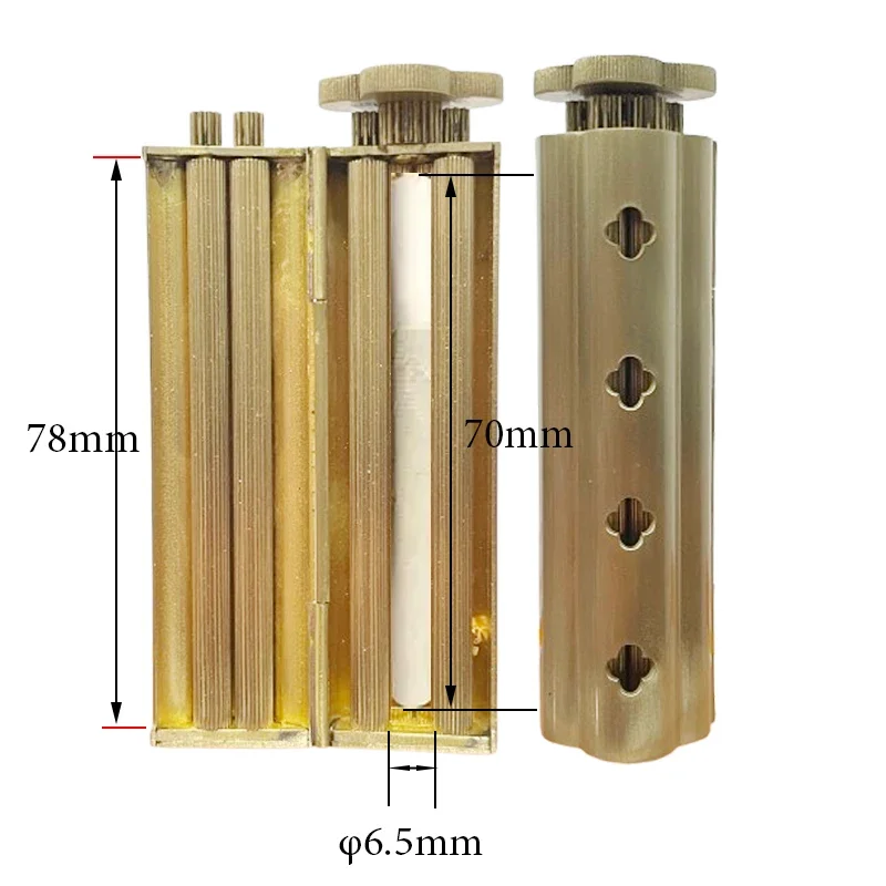 Classic Solid Brass Cigarette Rolling Machine 6.5MM Size 70/78MM Paper Smoke Hand Manual Tobacco Roller Handmade