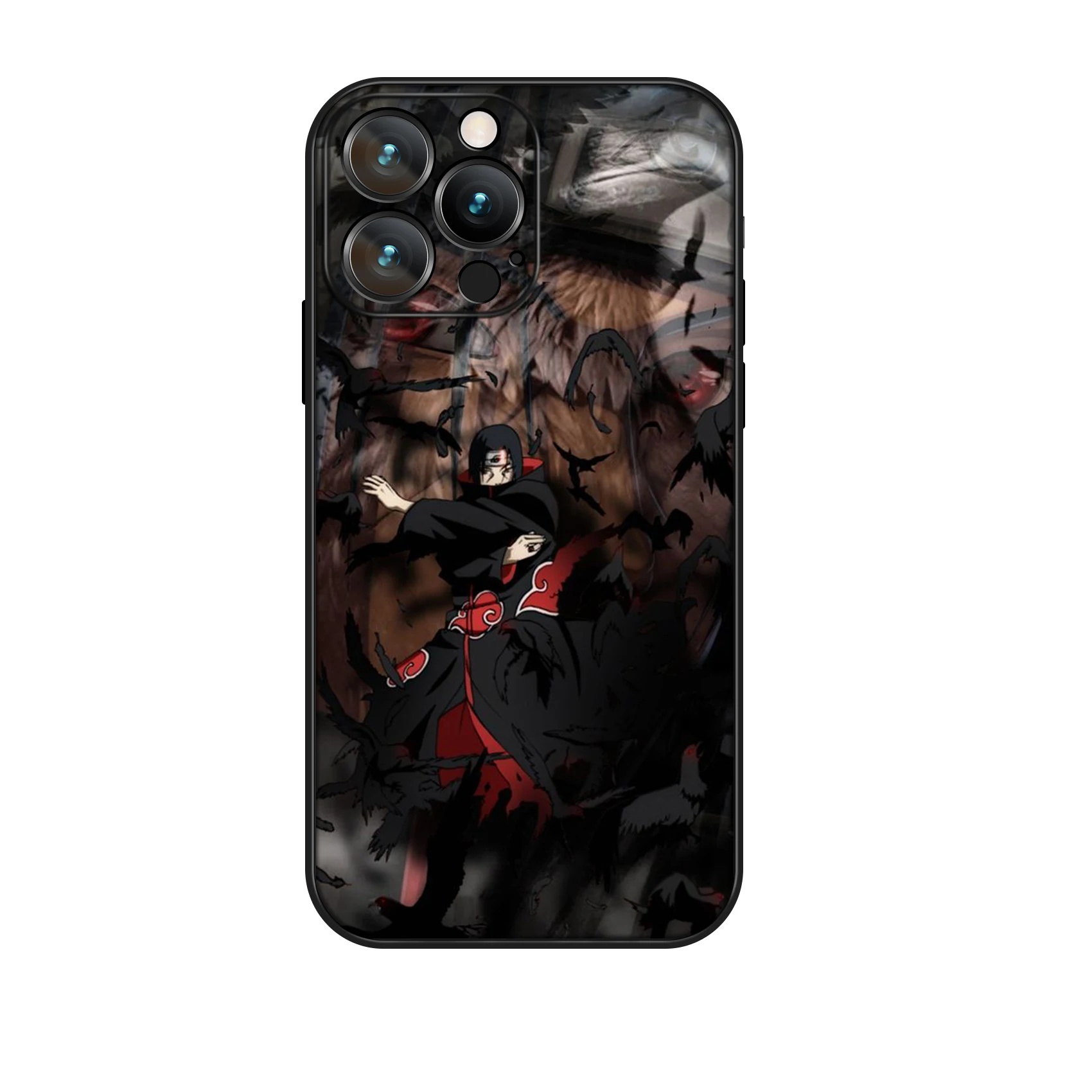 Miniso for iPhone 15 Pro Max Case Anime Itachi Uchiha Color Printed Soft Silicon Cover for iPhone 16 15 14 13 12 11 Pro Max Plus