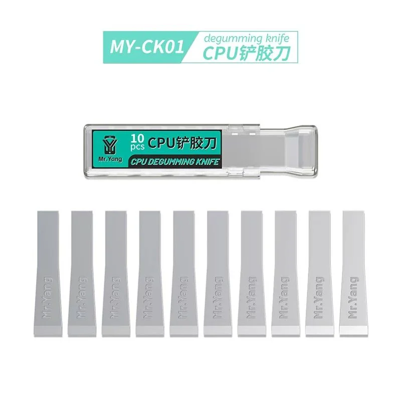 10PCS/BOX Yang MY-CK01 CPU Degumming Knife High Strength Glue Remove Blade for Motherboard Delamination Phone Repair Blade