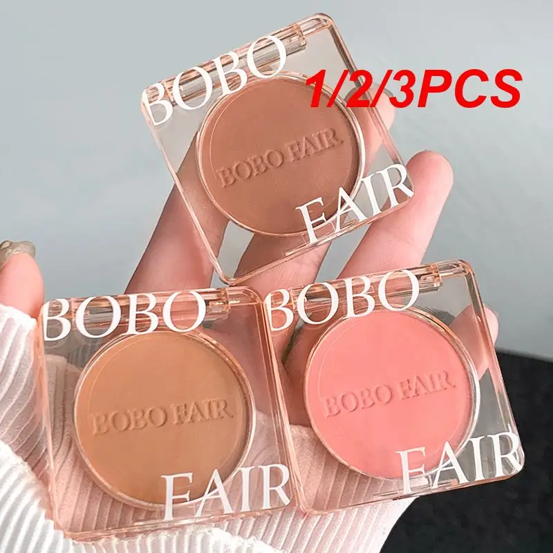 1/2/3PCS Waterproof Blush Low Saturation Mild Natural Blush Facial Makeup Matte Blush Smooth Texture Quick Makeup Application