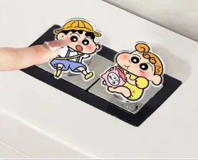 Adorable cartoon toilet button special-purpose bathroom water tank flushing button universal toilet pressing device pull cover