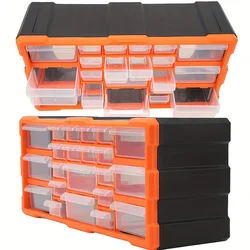 22 Drawer Plastic Parts Storage Hardware and Craft Cabinet, Orange