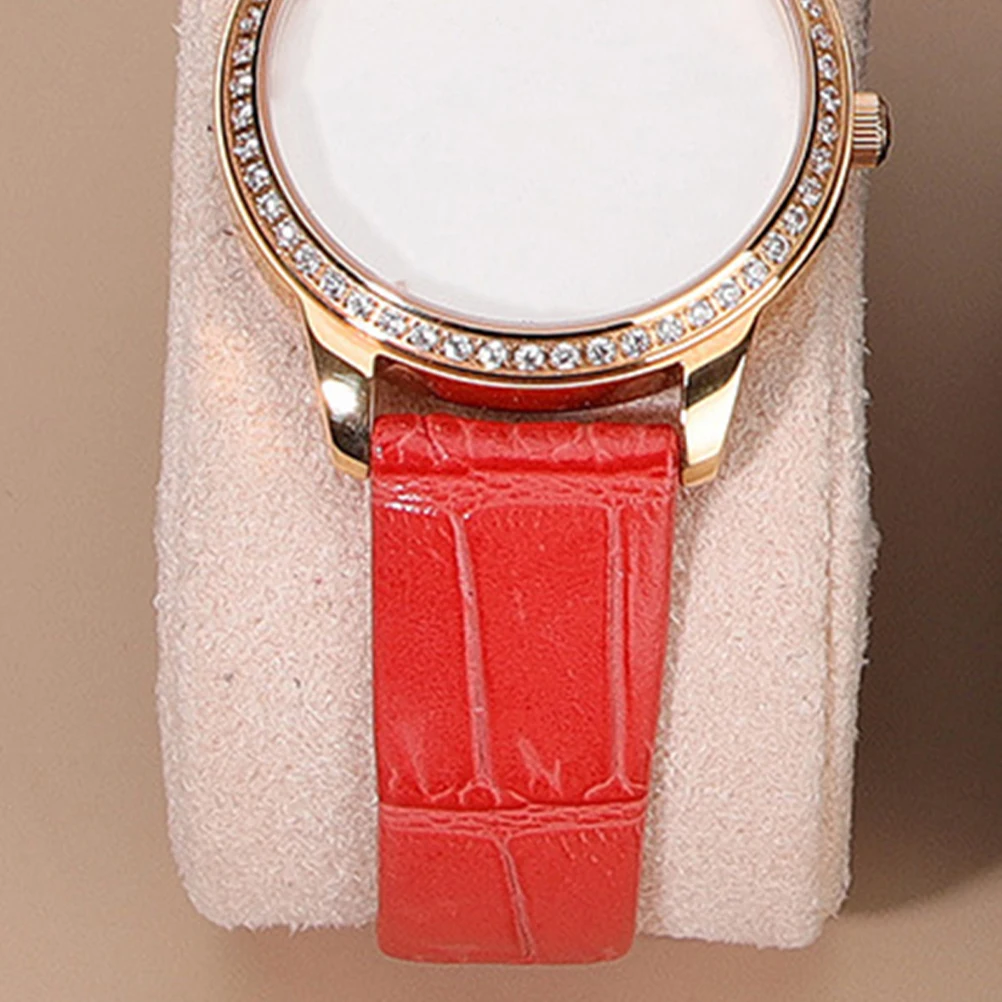 

2 Pcs Watch Pillow Case High Elasticity Sponge Suede EVA Display Jewelry ganizer Portable Lightweight Bracelet for Watches