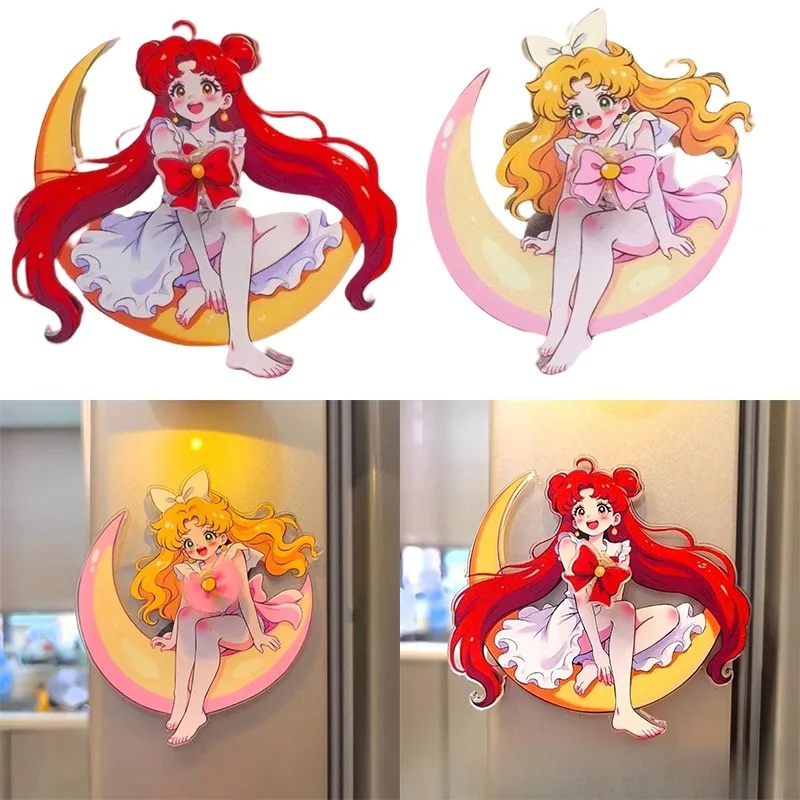 Sailor Moon Tsukino Usagi High Beauty Kühlschrank Aufkleber Anime Charakter Magnet Peripherie Dekoration Aufkleber Desktop Ornament