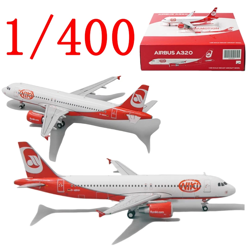 JC WINGS Diecast 1/400 Scale AIRBUS Alloy Model Aircraft AIRBUS A320 Niki D-ABHH LH4097 Play with Airplane Toy Boy Gift Box