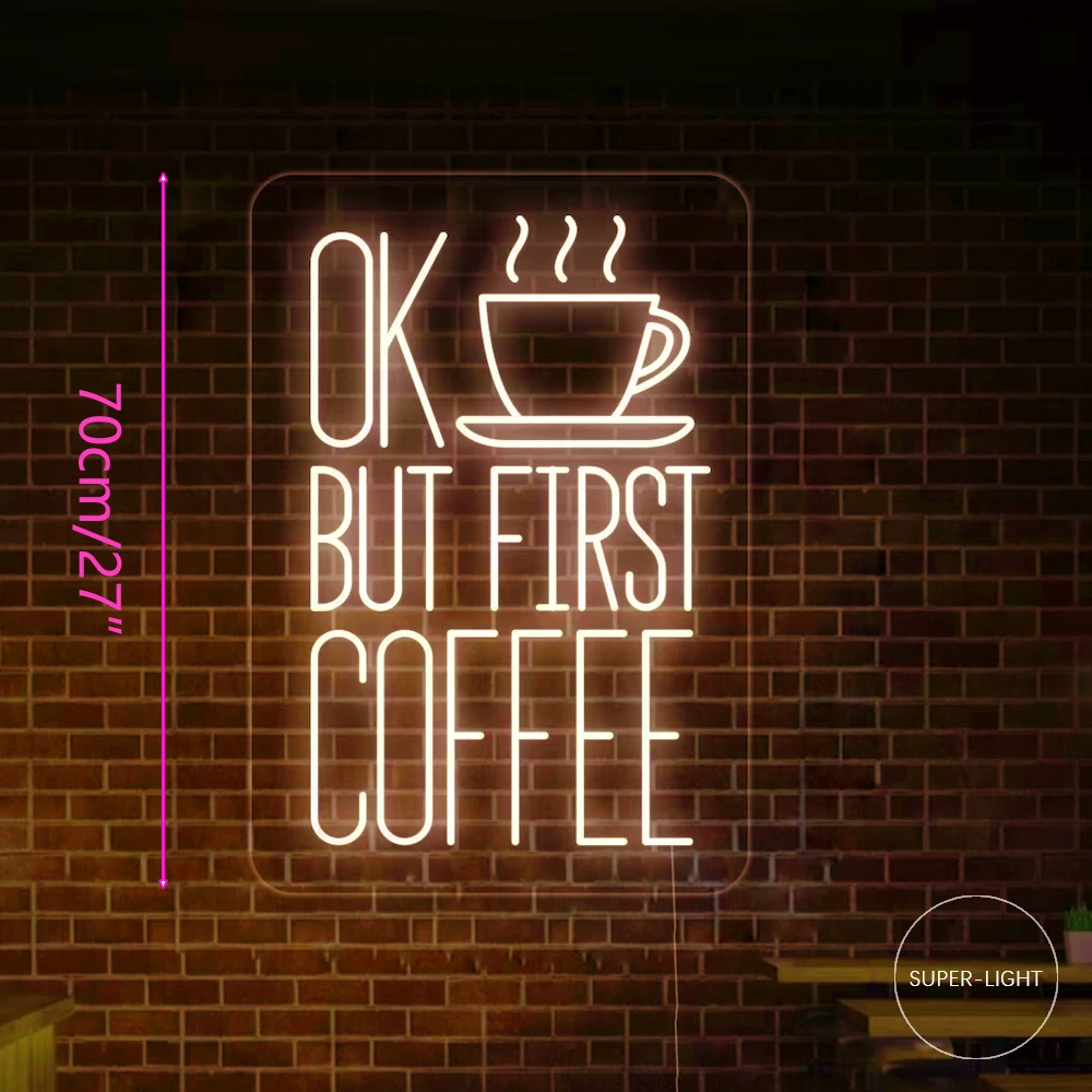 Ok Maar Eerst Koffie Neon Sign, Koffie Tijd Neon Sign, Cafe Neon Sign, Koffie Led Teken, neon Sign Cafe, Koffie Winkel Neon, Cafe