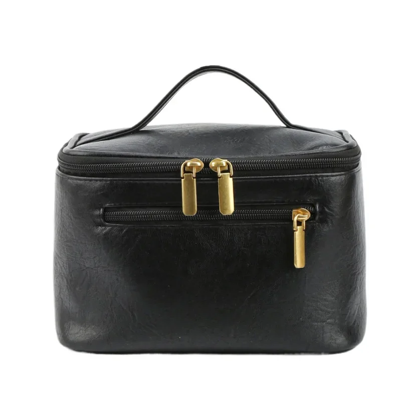 New Retro Waterproof Cosmetic Bag, High-end Portable Makeup Bag for Women