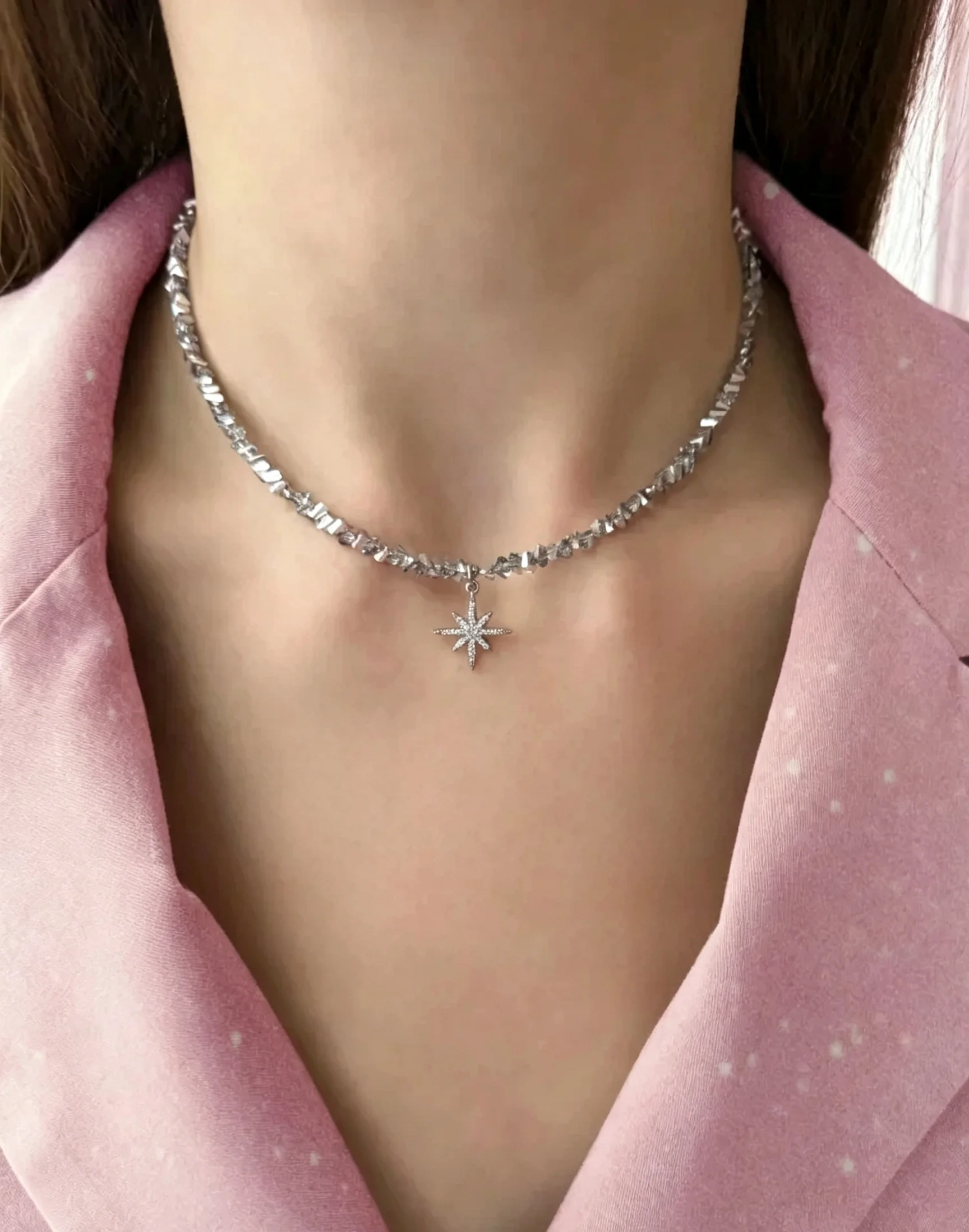 Retro Zircon Heart Cute Little Bird Pendant Necklace 2026 Simple Sweet Triangular Crystal Woven Girls' Fashion Jewelry