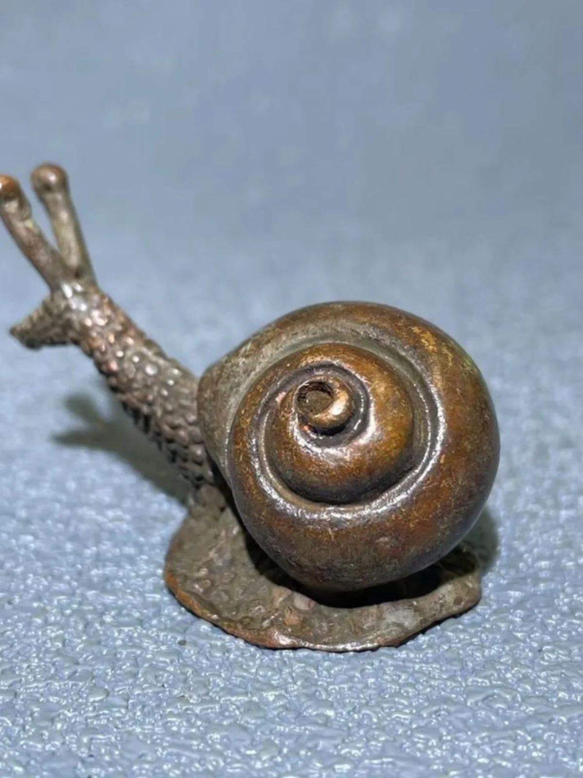 New Chinese Handmade Vintage Solid Copper Tea Pet Snail Zhaocai Tea Play Kung Fu Tea Ceremony