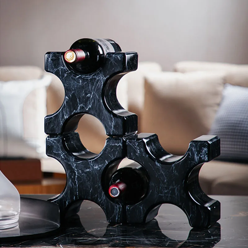 

Decorative Wine Bottle Holders Miniature Stackable Wine Racks Whiskey Showcase Utensil Holder Dining Rooms Bar Accessories