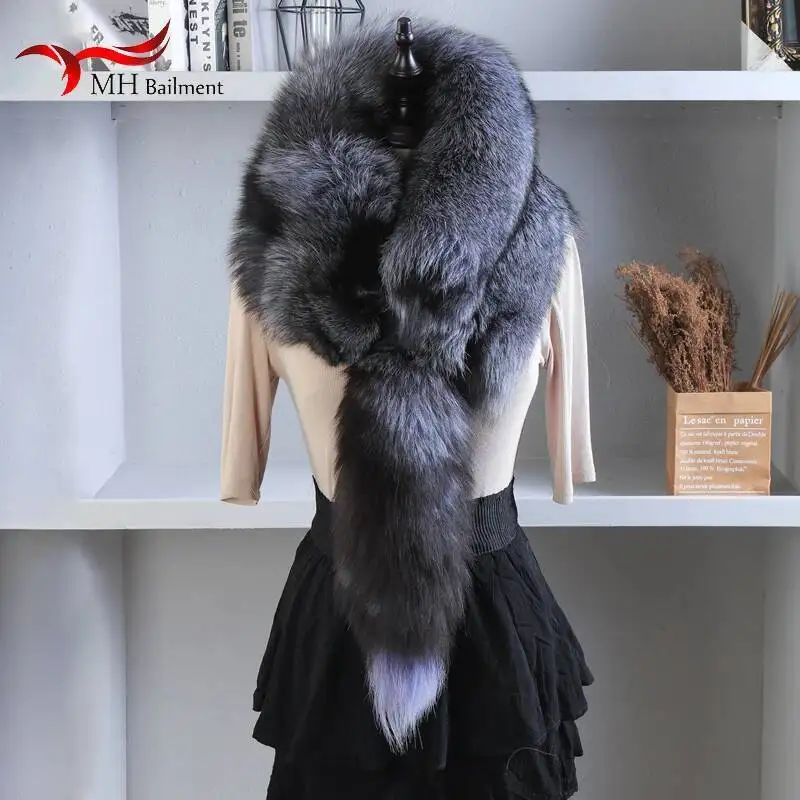 여성용 진짜 여우 모피 스카프, 럭셔리 파티, 겨울 모피 스카프, 천연 여우 모피 칼라, 매우 크고 따뜻한 부드러운 숄 액세서리