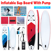 SUP Inflatable Paddle Board With Pump Stand Up Paddle Board Anti-Slip EVA Deck PVC Inflatable Surfboard For Outdoor Water Sports