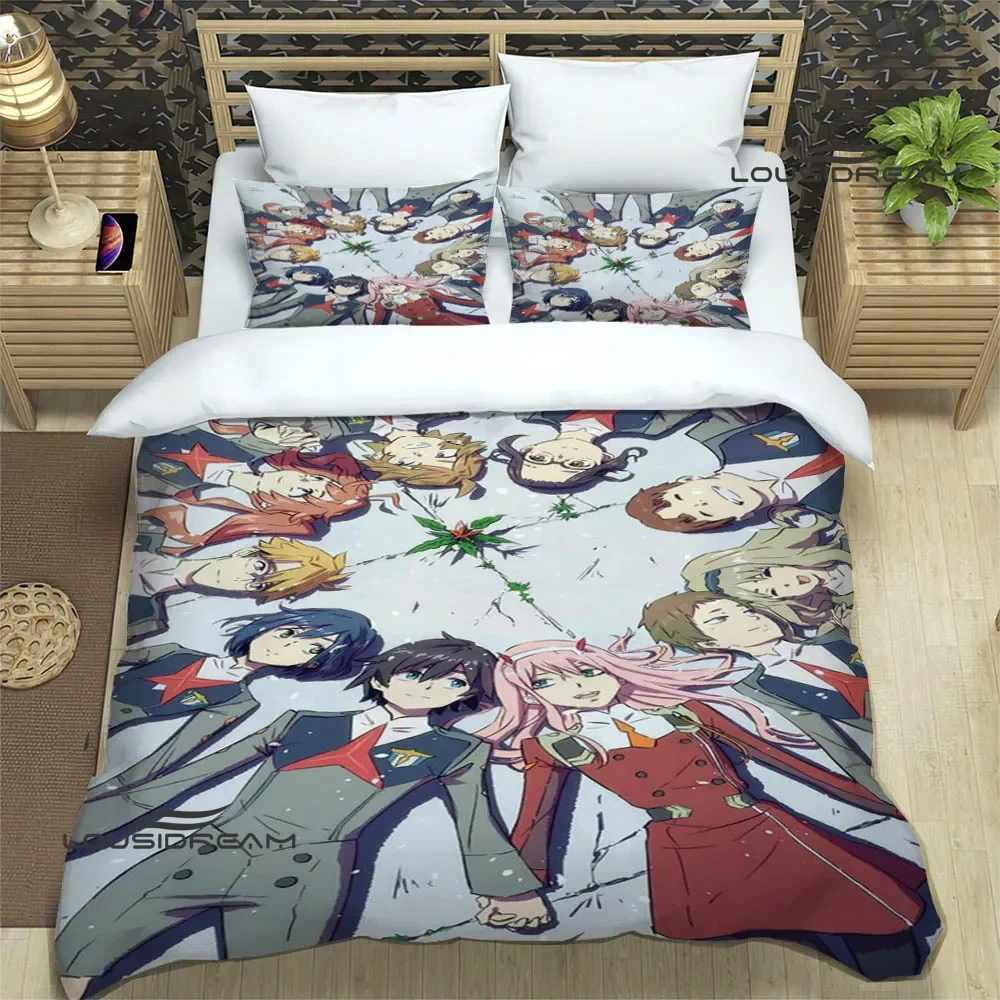 

DARLING in the FRANXX Cartoon Bedding Sets exquisite supplies set duvet cover bed comforter set bedding set luxury birthday gift