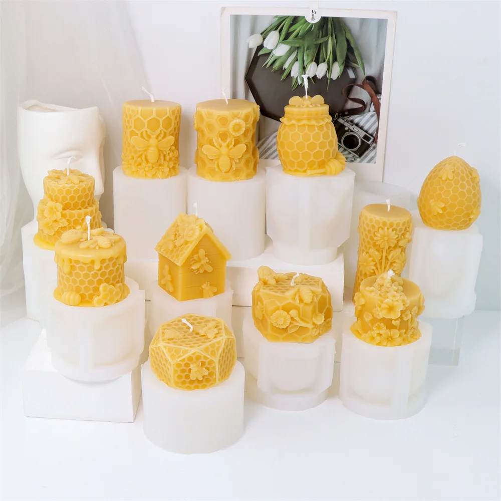 

3d 2-layer Hydrangea Silicone Molds Bee House DIY Fondant Baking Accessories Plaster Resin Molds Party Cake Decorating Tools