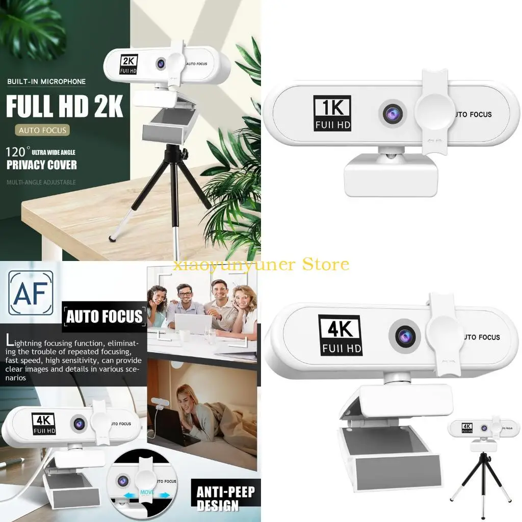 P9JB Webcam 1080P Camera USB Built-In Microphone&Privacy Cover Widescreen Full High Definition Web Camera for Live Broadcast