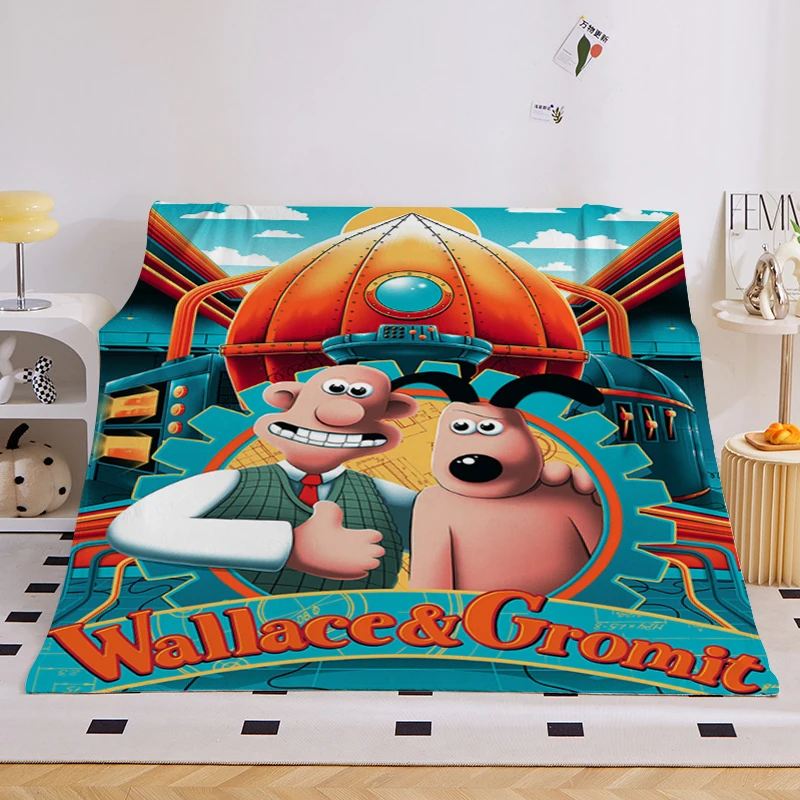 Sofa Blankets for Winter B-Wallaces B-Gromits Warm Bed Camping Custom Fleece Fluffy Soft Blankets Microfiber Bedding King Size