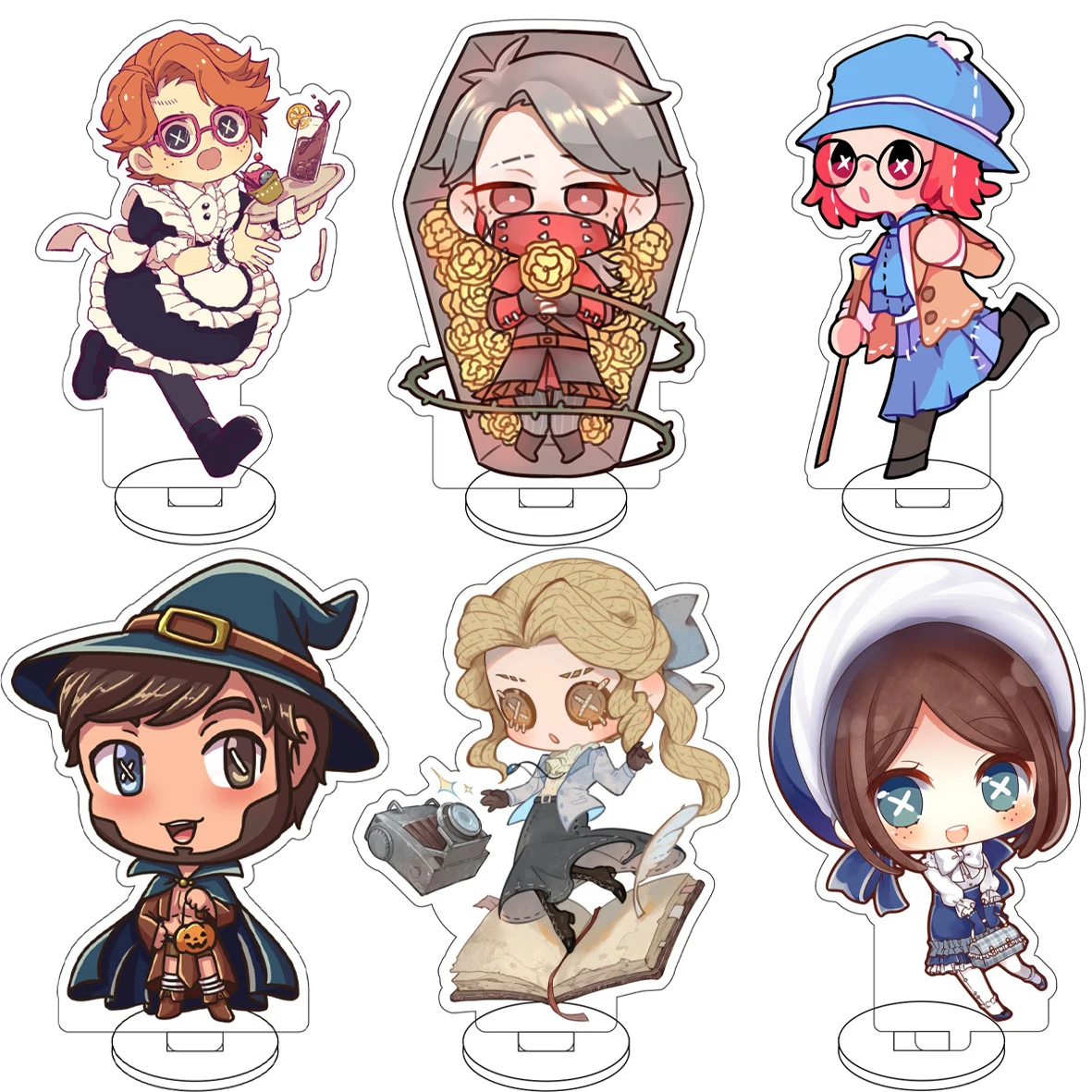 Figura de acrílico de 10 cm del anime Identity V: Jardinera, Mago, Fiona Gilman, Doctora Alice DeRose - Adornos bonitos y regalos