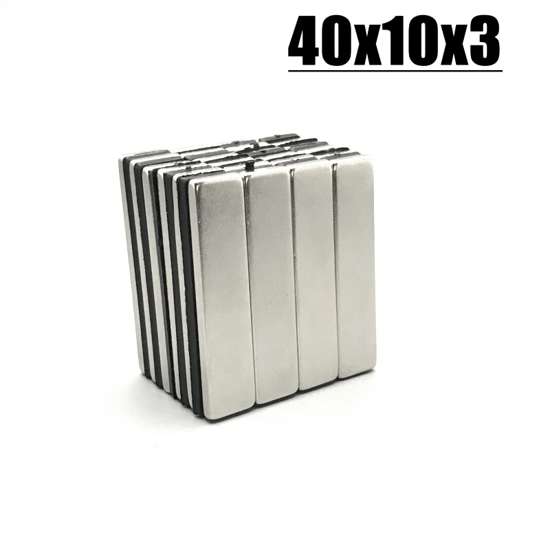 2/5/10/20/50Pcs 40x10x3 Neodymium Magnet 40x10x3mm N35 NdFeB Block Super Powerful Strong Permanent Magnetic Imanes 40*10*3