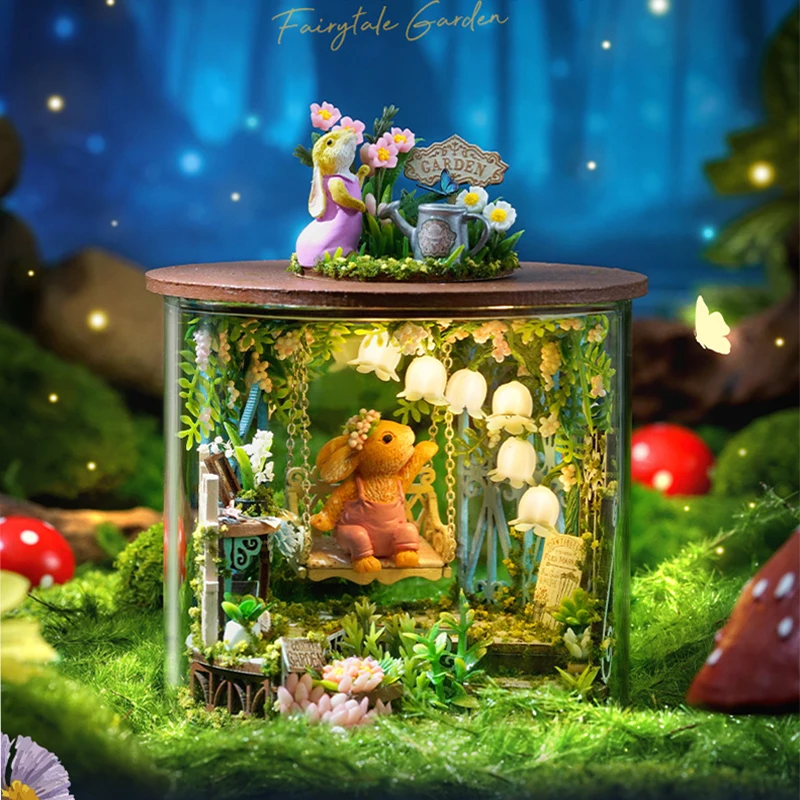 Wooden Mini DIY Doll House Kit For Making And Assembling Room Models Toys Home And Bedroom Decorations With Furniture Dollhouse