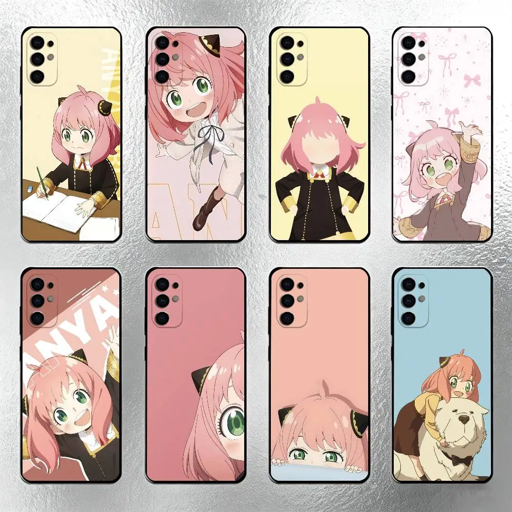 Spy Family Anya Phone Case For Samsung S25,S24,S21,S22,S23,S30,Ultra,S20,Plus,Fe,Soft Silicone Black Cover