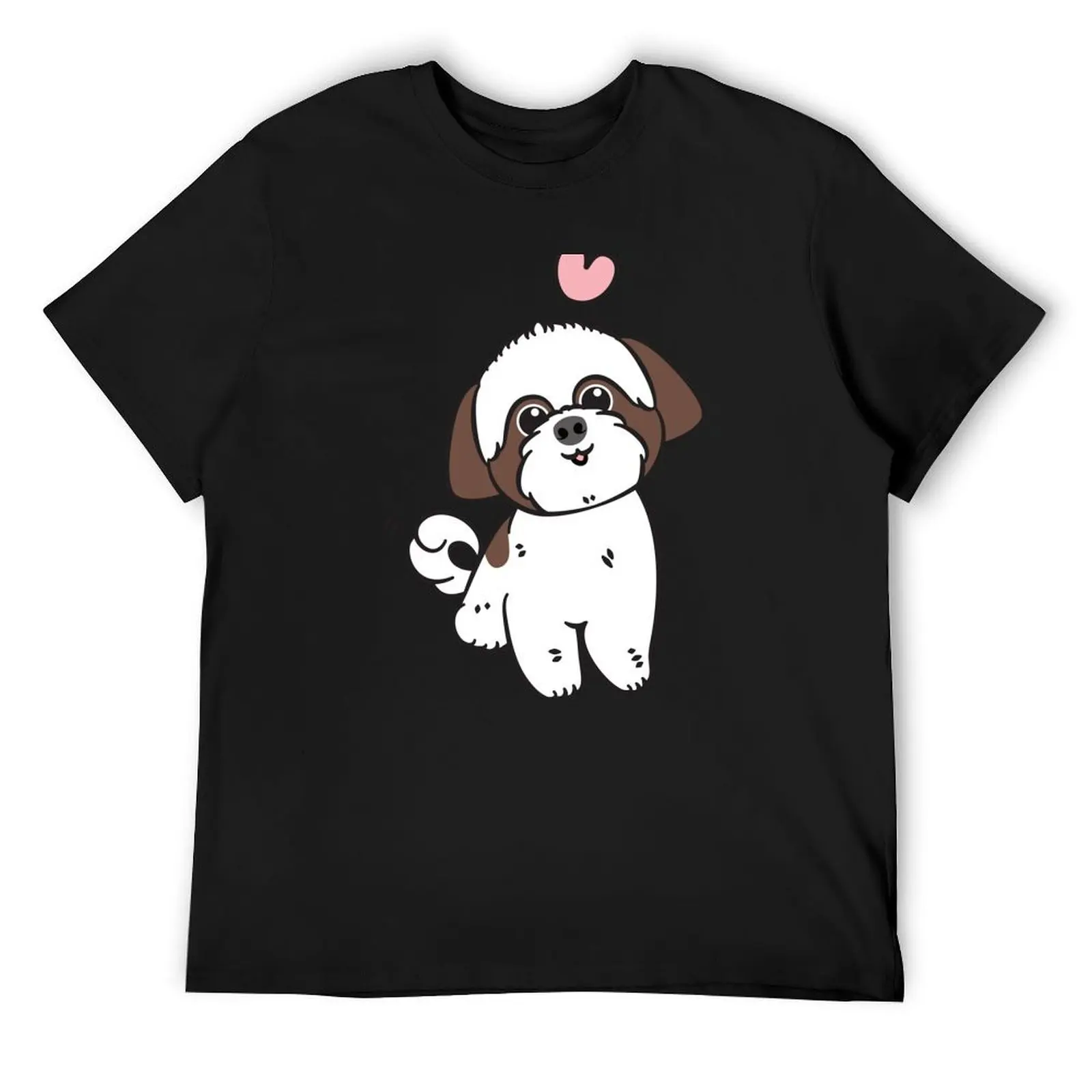 LOVE Liver and White Shih Tzu T-Shirt sports fans plus size clothes anime shirts men