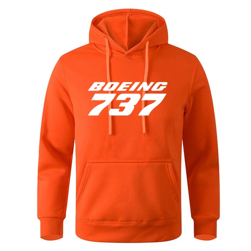 2023 Autumn Winter Men Hoodies Fleece Warm Boeing 737 Sweatshirt Fashion Streetwear Casual High Quality Pullovers Hoody