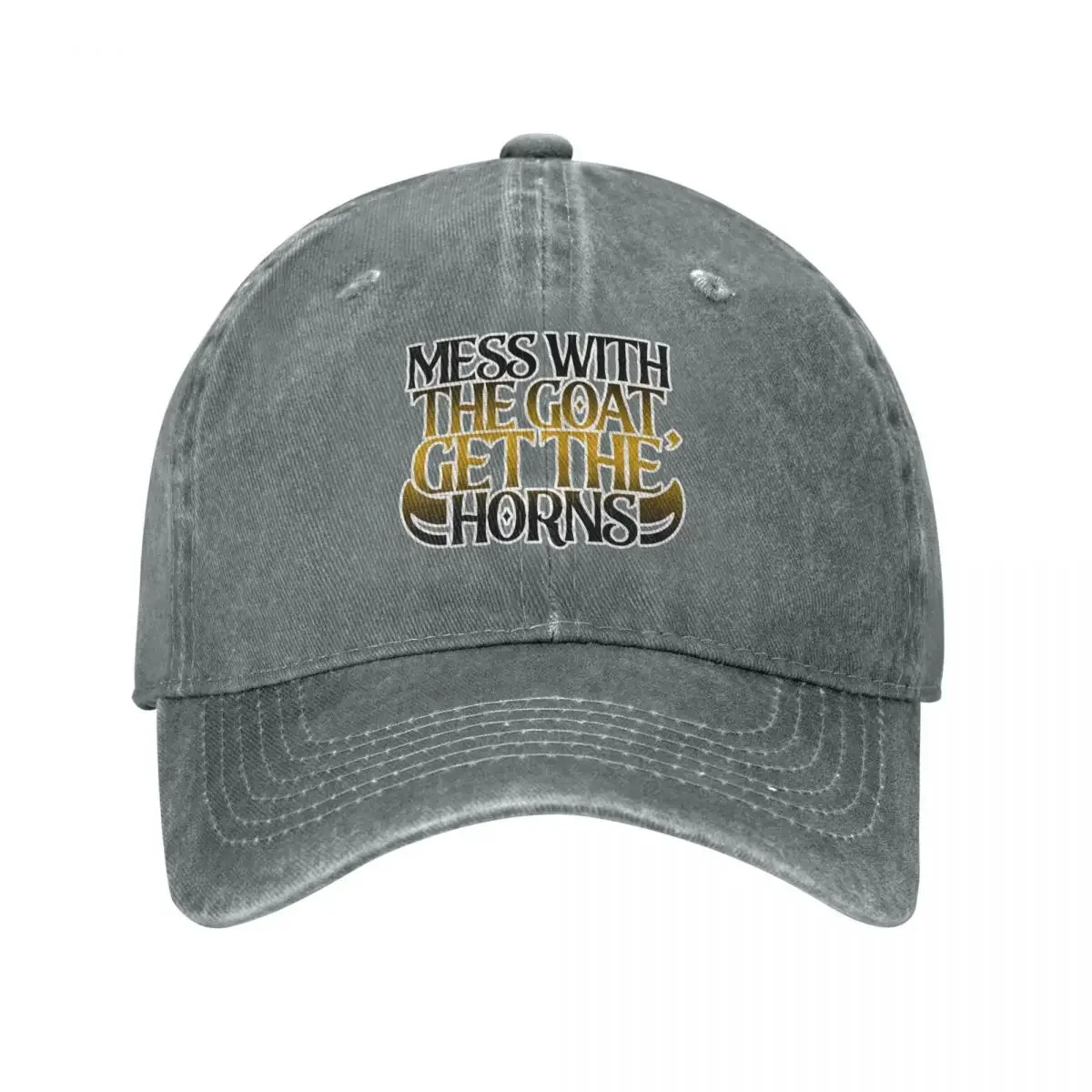 mess with the goat, get the horns Baseball Cap Horse Hat Beach Bag Designer Man Women's