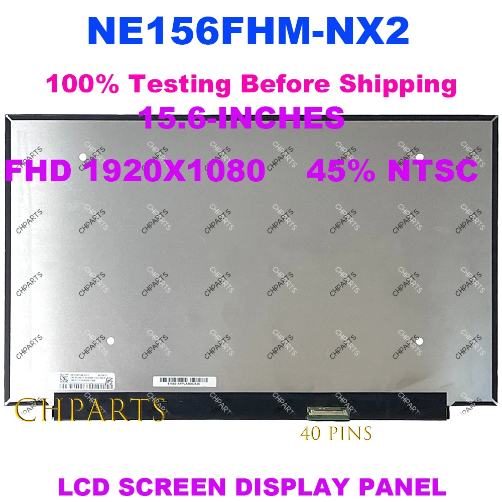 Painel Slim LED Matrix Laptop LCD, 0D2W2X, 144HZ, FHD, NE156FHM-NX1, apto para NE156FHM-NX2, NV156FHM-NX4, 40%