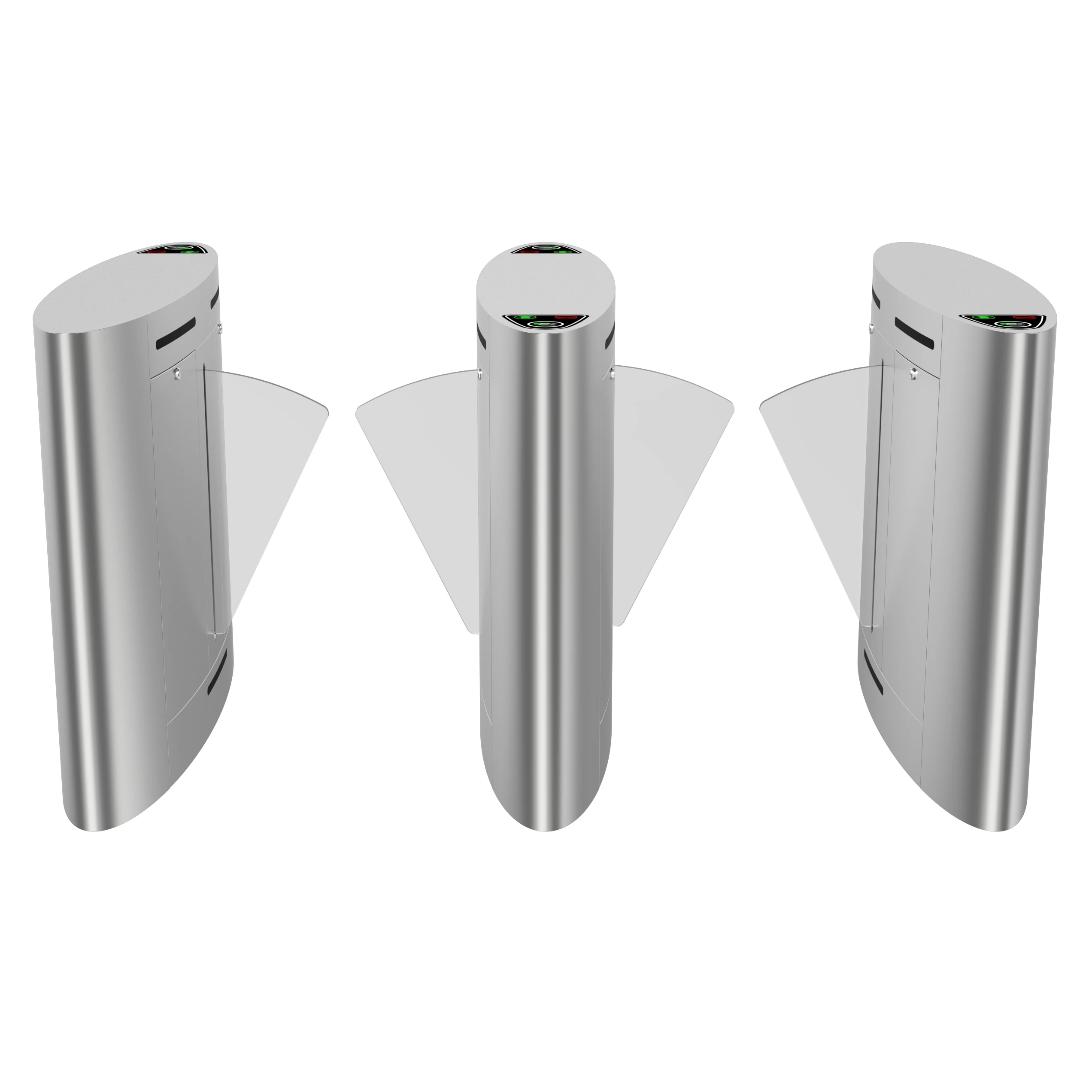Automatic Anti-tailgating Security Entrance QR Code Face Recognition Flap Barrier Gate Access Control System