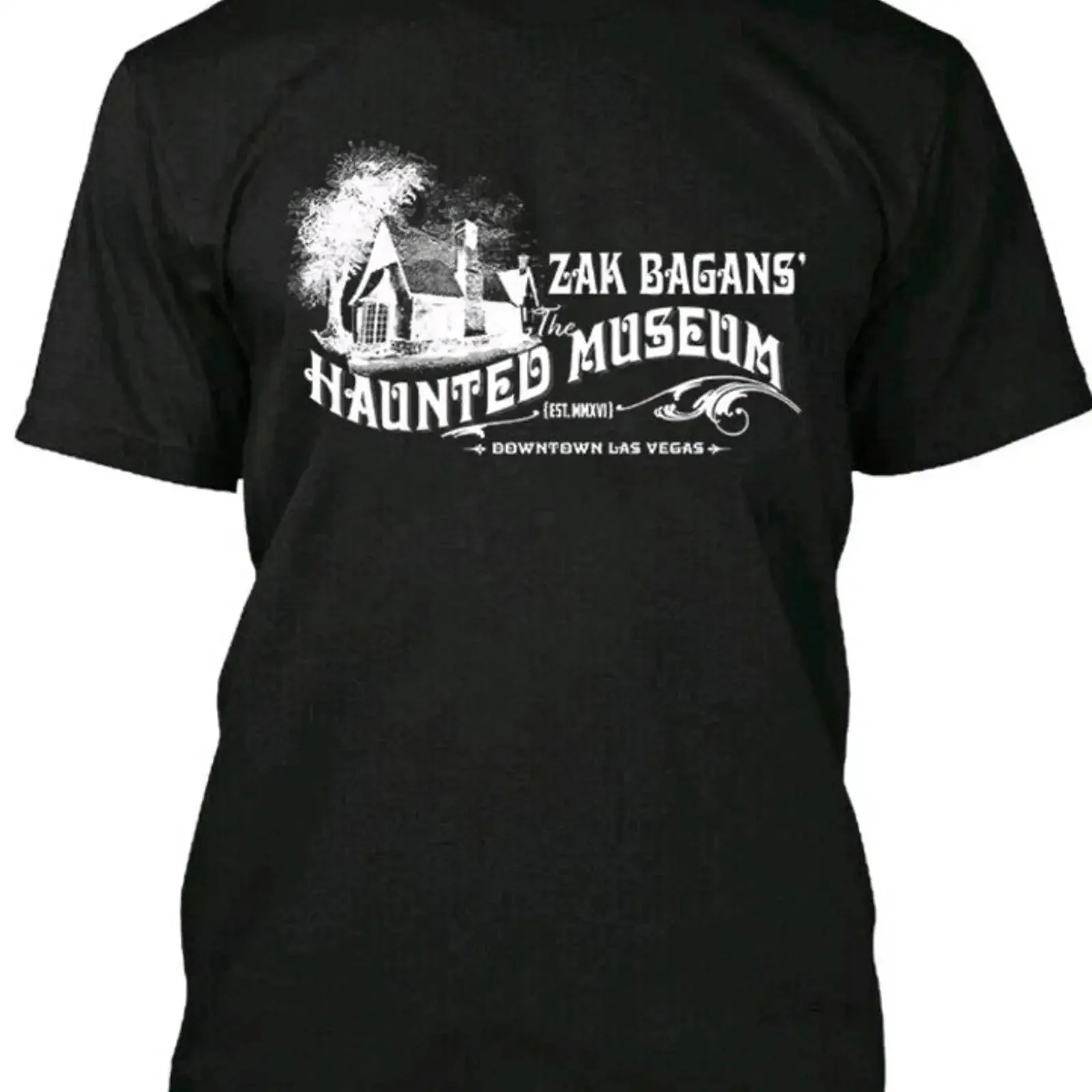 Zak Bagans Haunted Museum T Shirt L Las Vegas Ghost Adventures Paranormal Mens vintage Washed Casual streetwear Soft