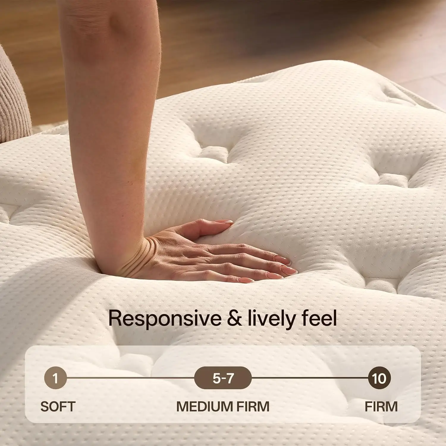 Queen Mattress 12 Inch, Medium Plush Hybrid Queen Size Mattress with Memory Foam & Individually Wrapped Pocket, Customized
