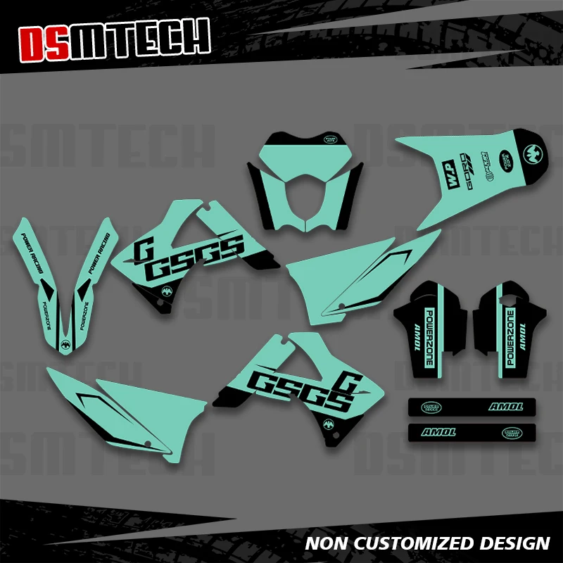 DSMTECH For Gas Gas GASGAS EC MC 125 200 250 300 450 2010 2011 Graphics Decals Stickers Background Custom Number 003