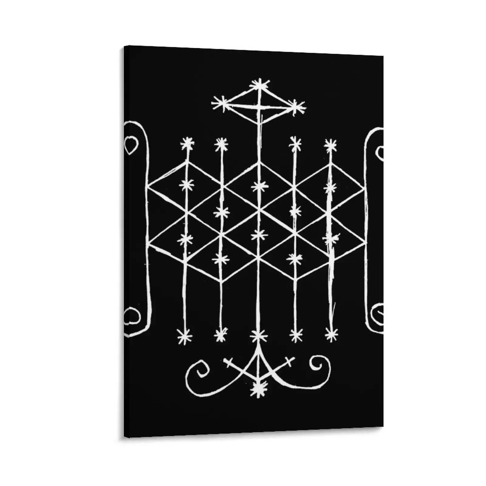 

Ogun Voodoo Veve Canvas Painting Bedroom deco wall frame for living room poster mural Wall decoration poster