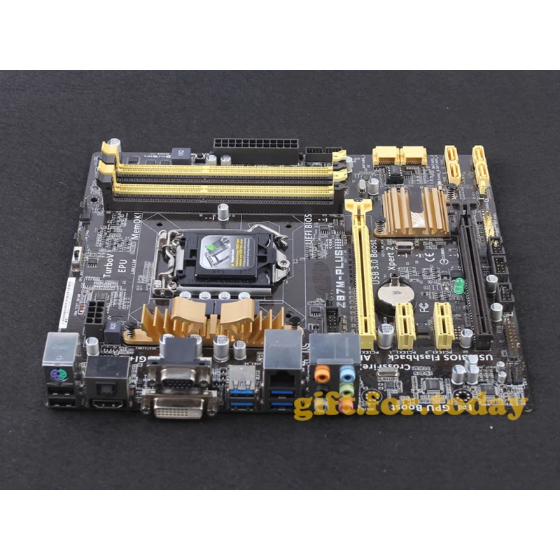 PARA ASUS Z87M-PLUS LGA 1150 Intel Z87 DDR3 DVI HDMI VGA USB3.0 Placa-mãe com E/S