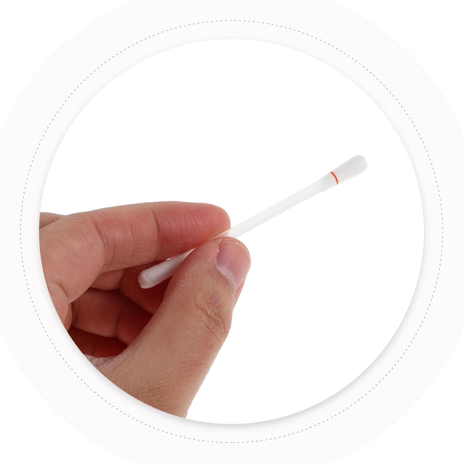 1 صندوق مسحات قطنية ملحبة للاستخدام الطبي على الوجهين يمكن التخلص منها لتنظيف العين والأنف أثناء السفر مسحات أمان عصا القطن #6