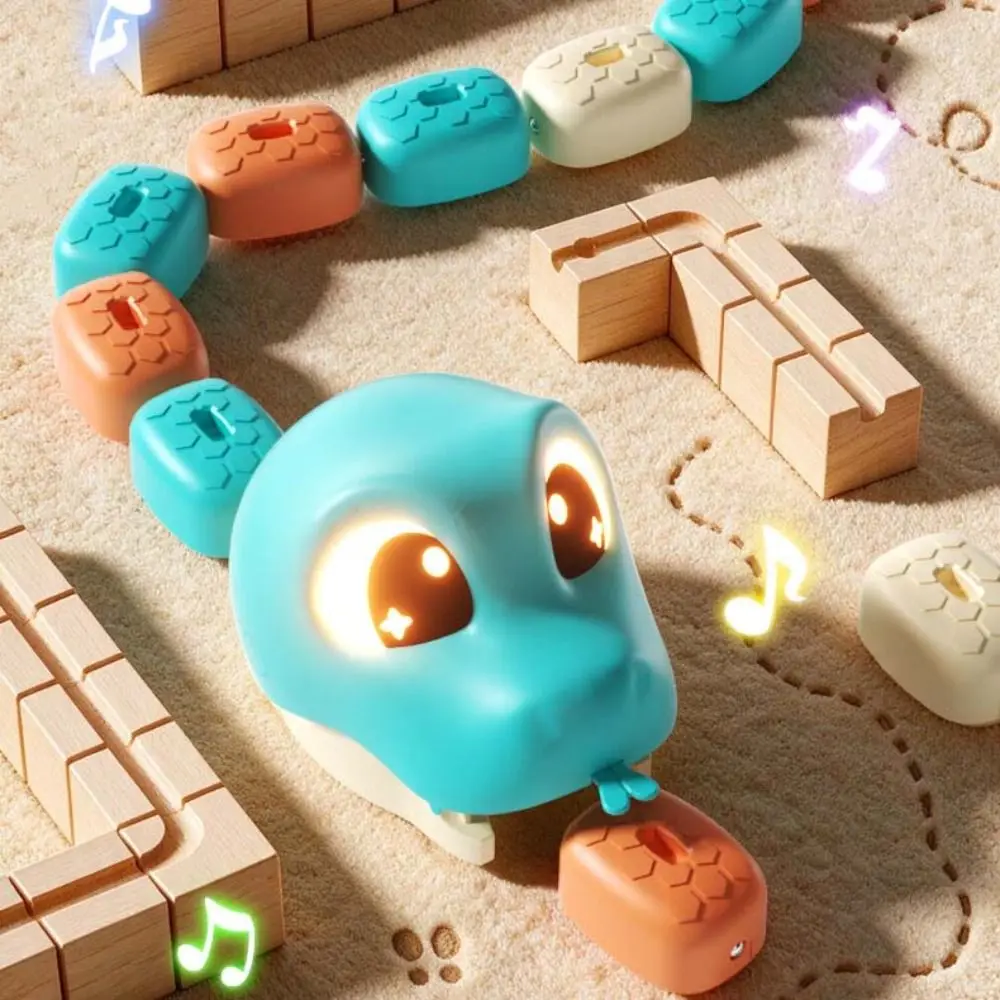 Magnetic RC Snake Car Toy Interactive Rechargeable Greedy Snake Car 2 Players Bead Eating Magnetic RC Car 2 Players Battle