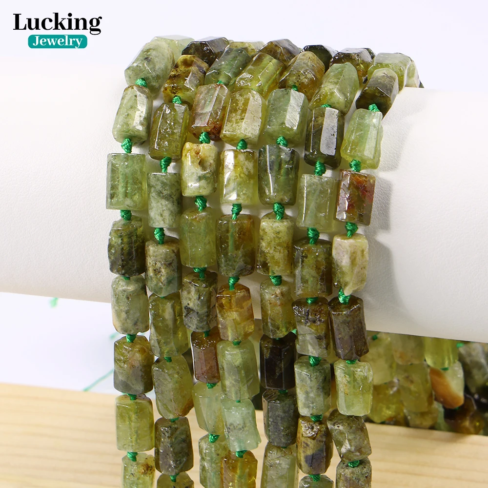 

A+ Natural Green Garnet Hexagonal Beads 7x10mm Demantoid Gemstone for DIY Jewelry, Healing Crystal , Spiritual Energy Crafts