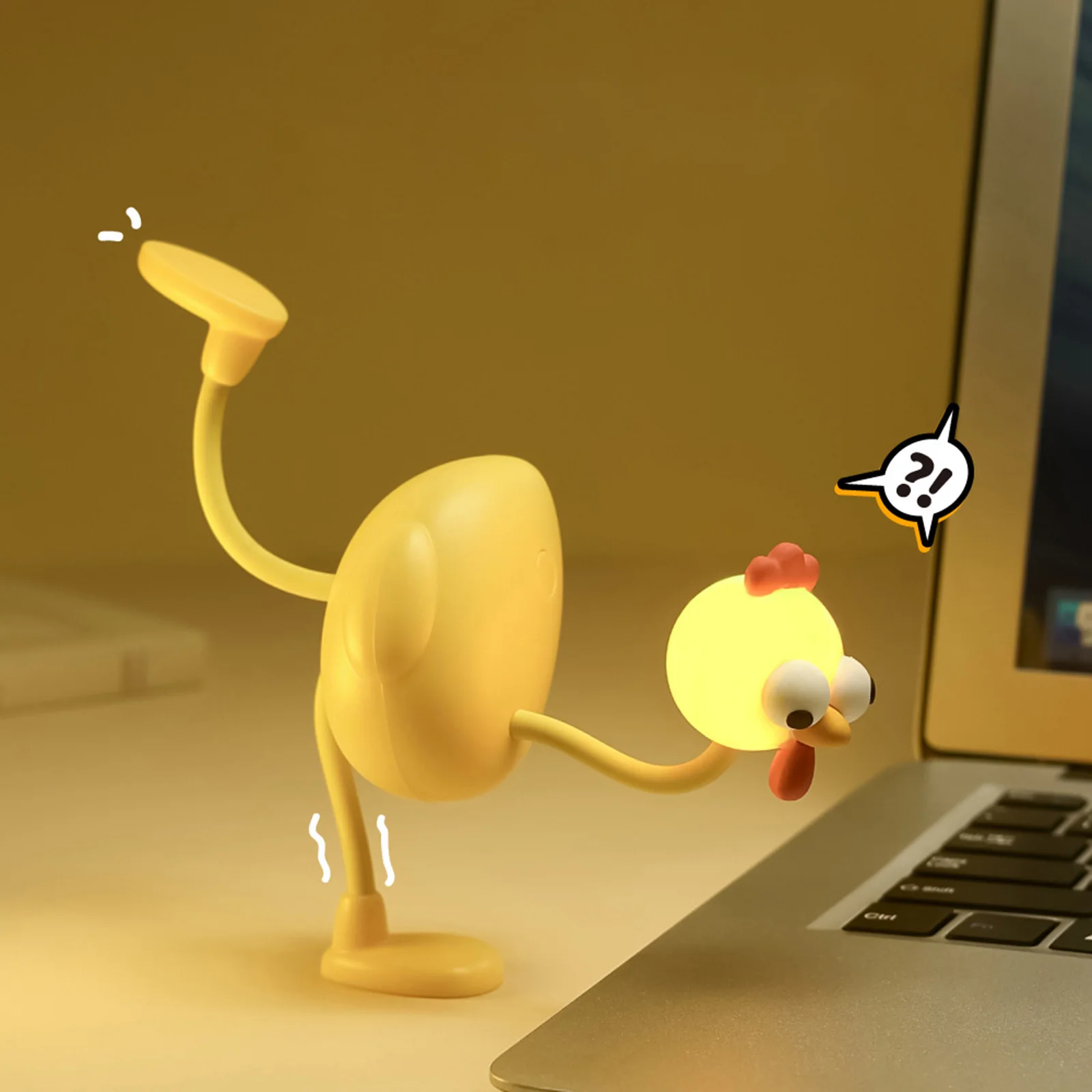 

Mini Chick Charging Night Light Abstract Creative Stress Relief Lamp for Kids Teens Desktop Decorative Bedside Reading Light