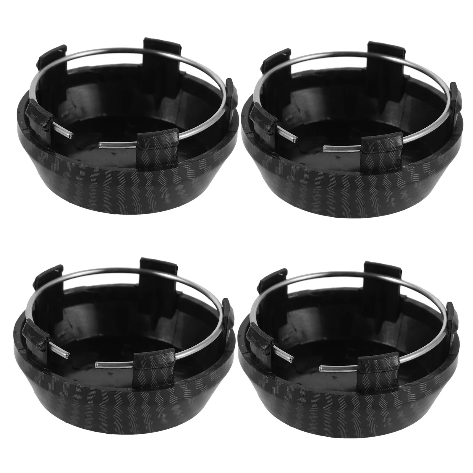 4Pcs Carbon Fiber Wheel Center Hub Caps Sleek Convex Profile Advanced Printing Texture Lightweight for Automotive Wheel