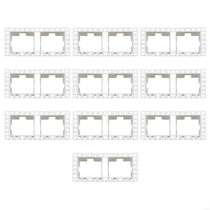 10Pcs Switches Base Protections Corner Guards for Single/Double Power Socket Concealed Internal Mounting Frame Enduring C7AC